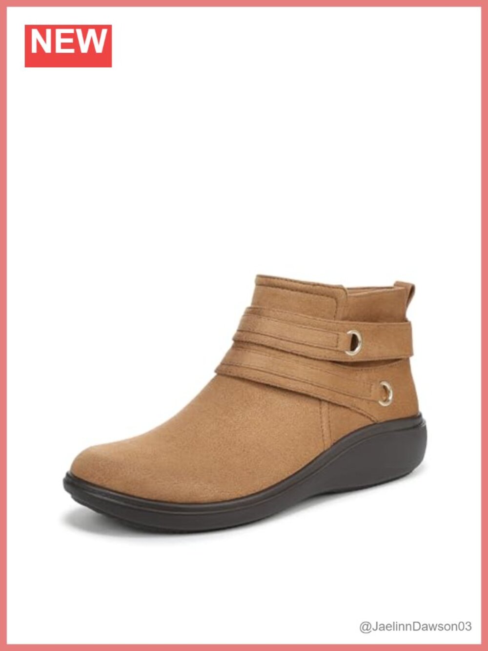 Women's Zip Ankle Boots w/ Stretch Fabric & Cushioned Insole Machine Washable